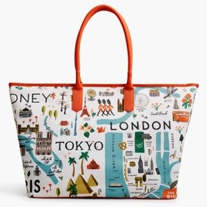 Rifle Paper Travel tote bag - Bon Voyage collection